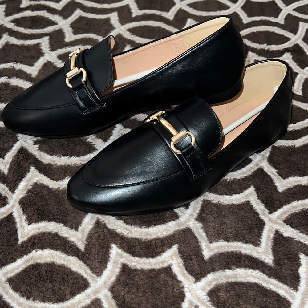 Faux Leather Loafers Size 38